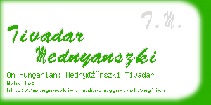 tivadar mednyanszki business card